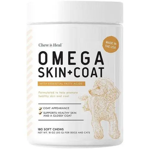 Chew + Heal Omega Skin + Coat, complément alimentaire pour chien