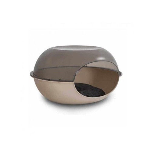 Luna Panier Beige Fumé avec Coussin