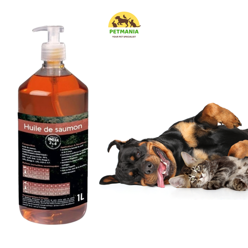 Nutrivet Huile de SAUMON - Aliment Complémentaire - Chiens & Chats 1L