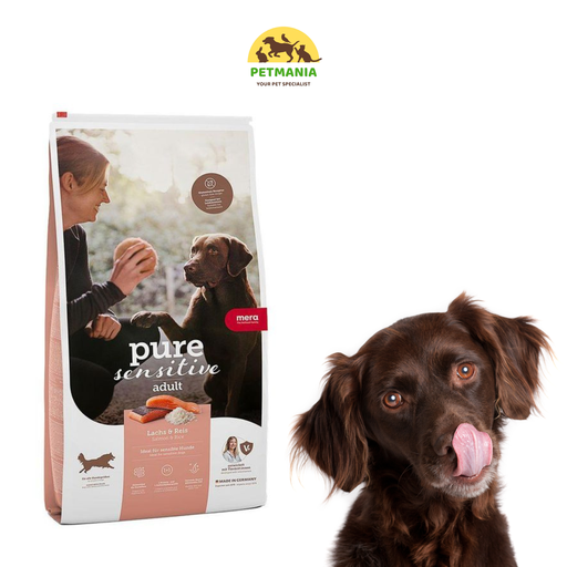 Mera Croquette pure sensitive saumon, riz pour chien