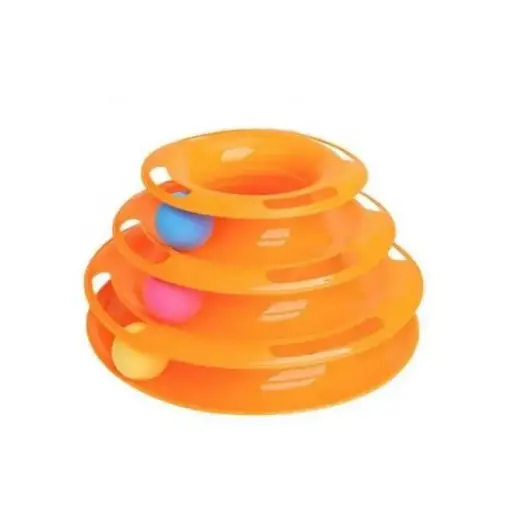 Cat Toy 3-Level Tower Jouets de Balle-3 Niveau Roulage