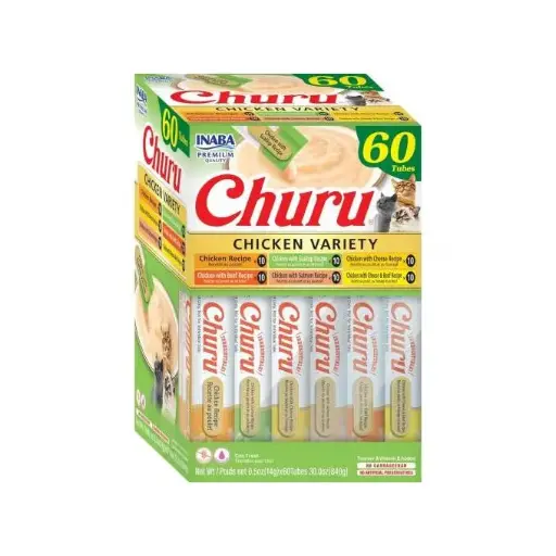 CHURU CHU RU 60 ct Chicken Variété Box (14gx60) Friandises pour chat